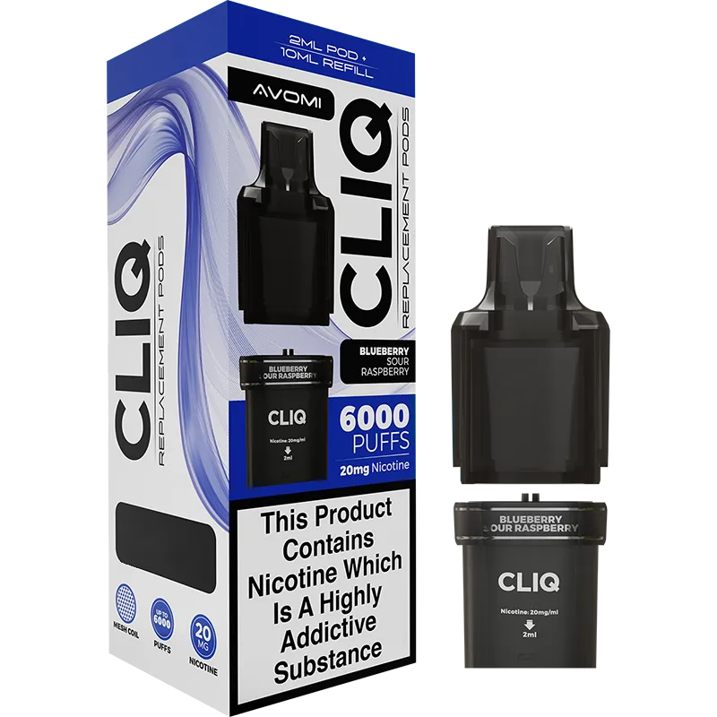 Blueberry Sour Raspberry Avomi CLIQ Pod & Refill 12ml