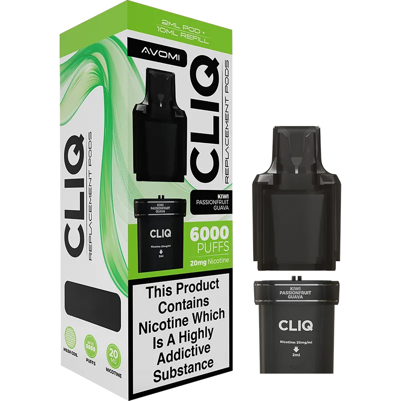 Kiwi Passionfruit Guava Avomi CLIQ Pod & Refill 12ml