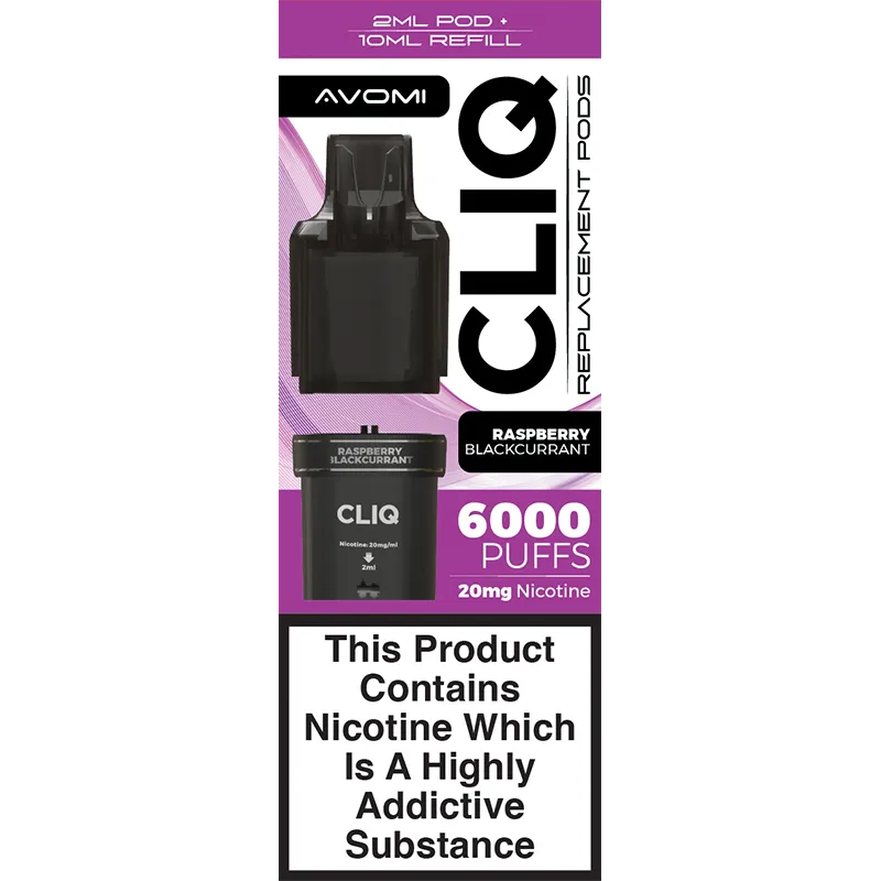 Raspberry Blackcurrant Avomi CLIQ Pod & Refill 12ml
