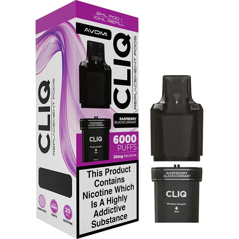 Raspberry Blackcurrant Avomi CLIQ Pod & Refill 12ml