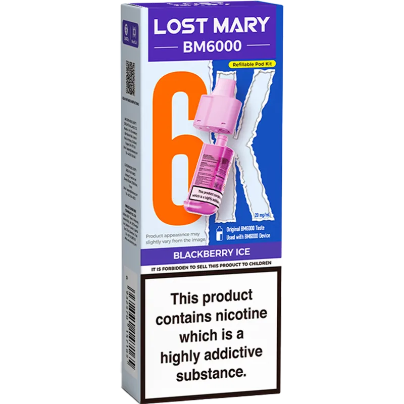 Blackberry Ice Lost Mary BM6000 Pod & Refill 12ml