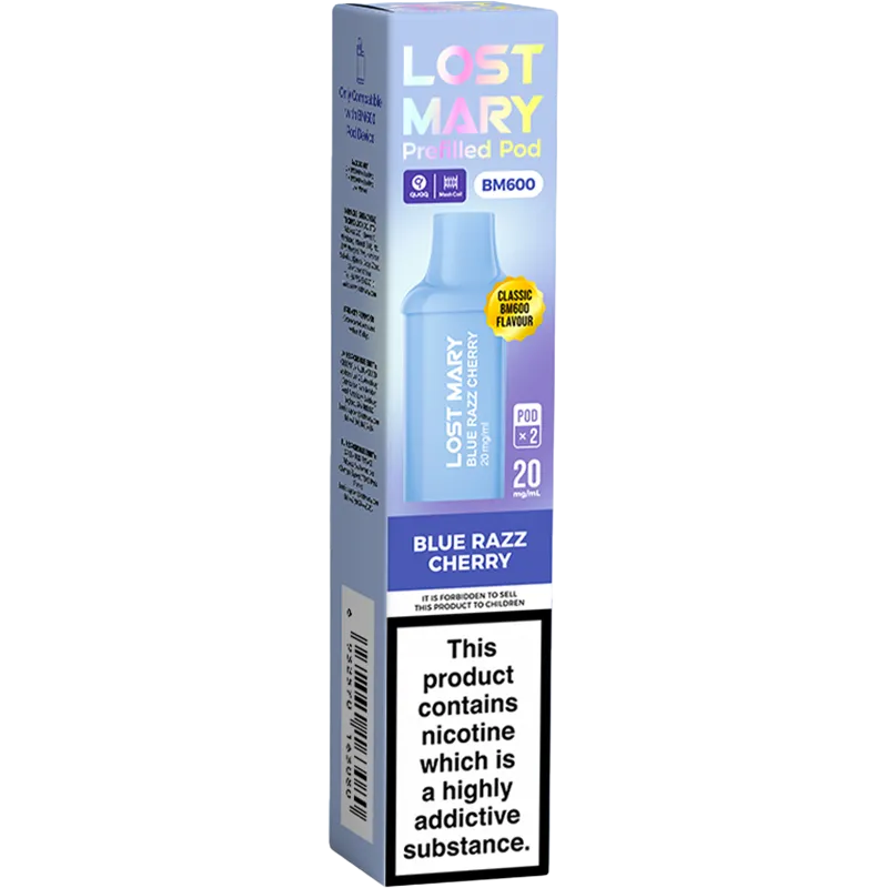 Blue Razz Cherry Lost Mary BM600 Pods 2 Pack