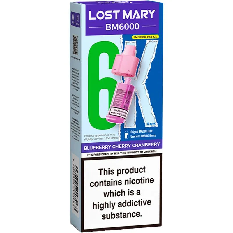 Blueberry Cherry Cranberry Lost Mary BM6000 Pod & Refill 12ml