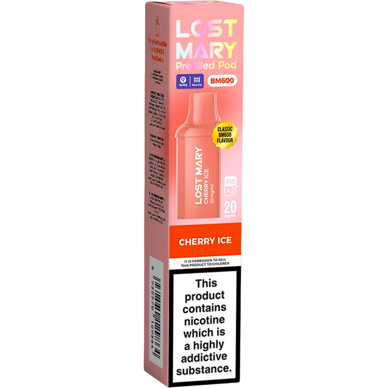 Cherry Ice Lost Mary BM600 Pods 2 Pack