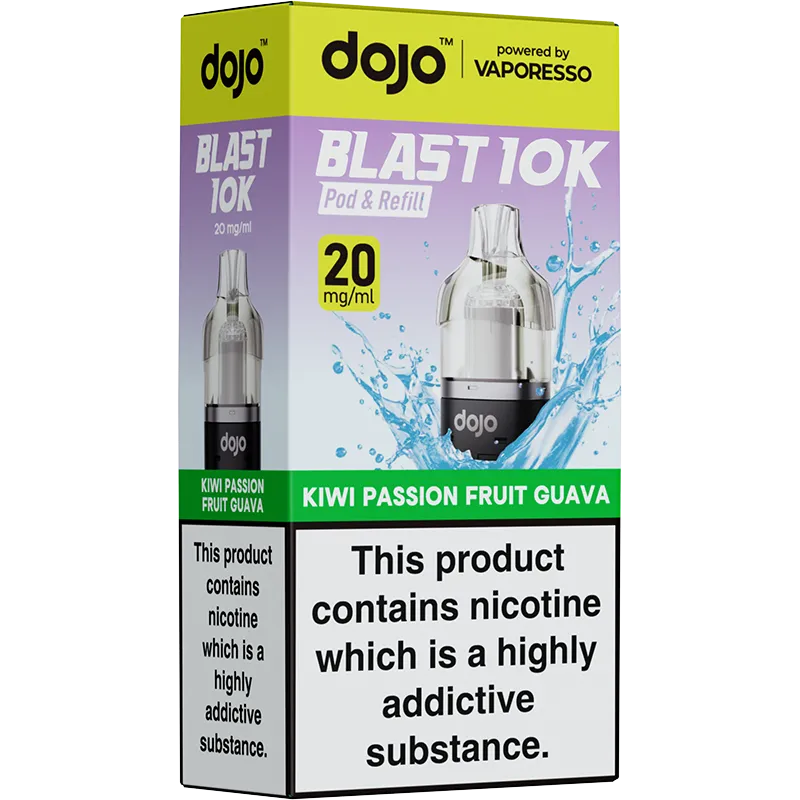 Kiwi Passion Fruit Guava DOJO Blast 10K Pod & Refill 10ml