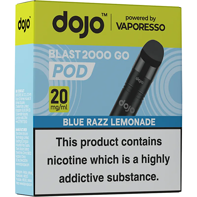 Blue Razz Lemonade DOJO Blast 2000 Go Pods 4ml