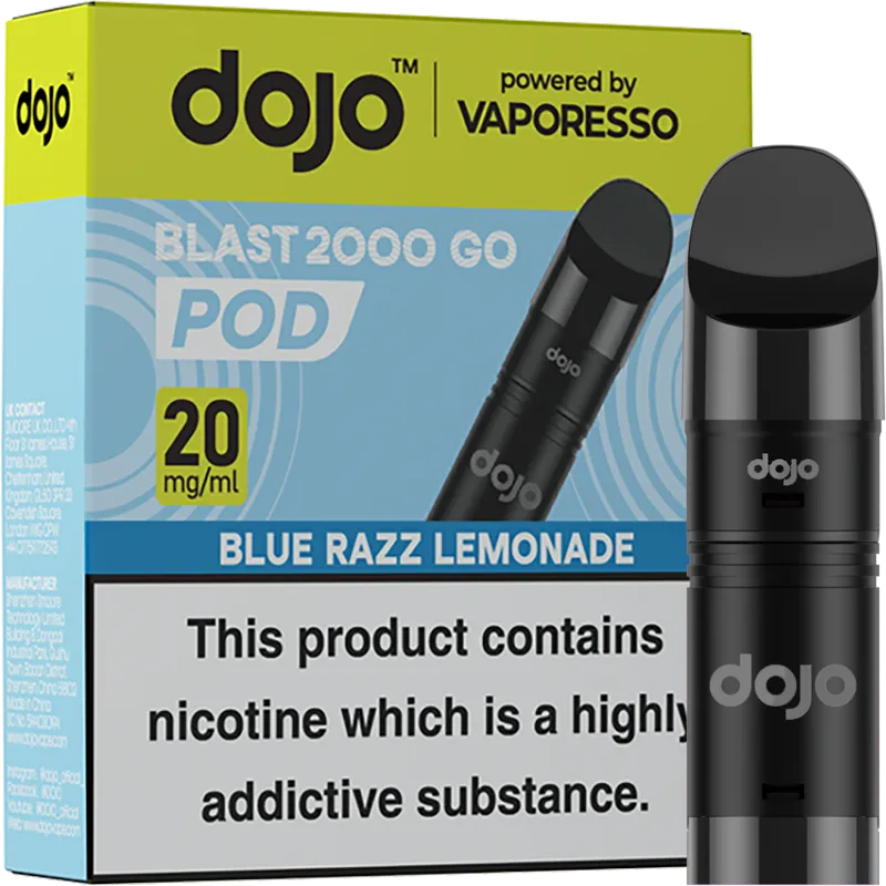 Blue Razz Lemonade DOJO Blast 2000 Go Pods 4ml