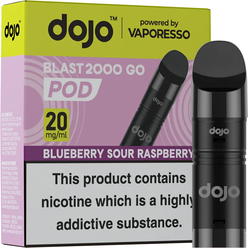 Blueberry Sour Raspberry DOJO Blast 2000 Go Pods 4ml