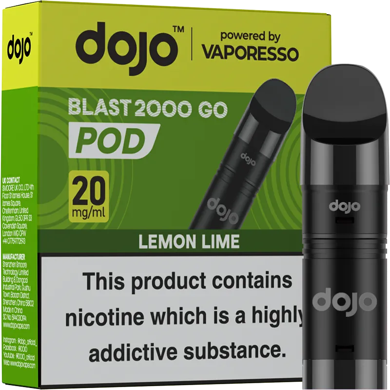 Lemon Lime DOJO Blast 2000 Go Pods 4ml