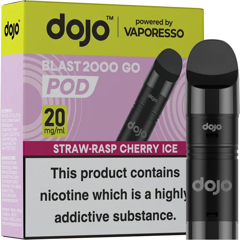 Straw-Rasp Cherry Ice DOJO Blast 2000 Go Pods 4ml