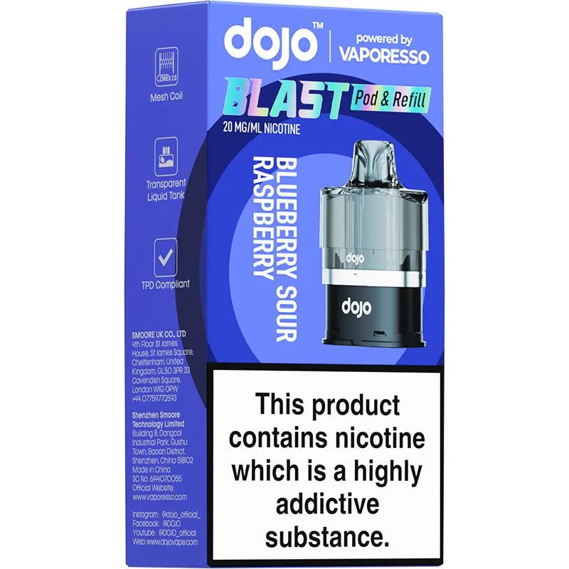Blueberry Sour Raspberry DOJO Blast 6000 Pod & Refill