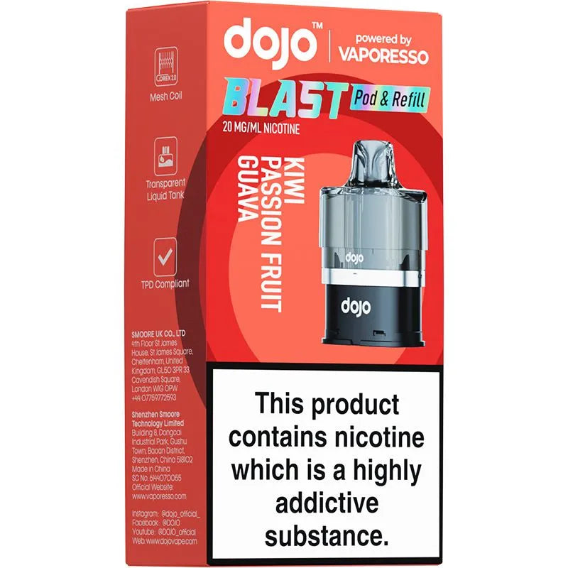 Kiwi Passion Fruit Guava DOJO Blast 6000 Pod & Refill