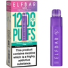 Elf Bar 1200 2-in-1 Purple Edition pod kit and box.