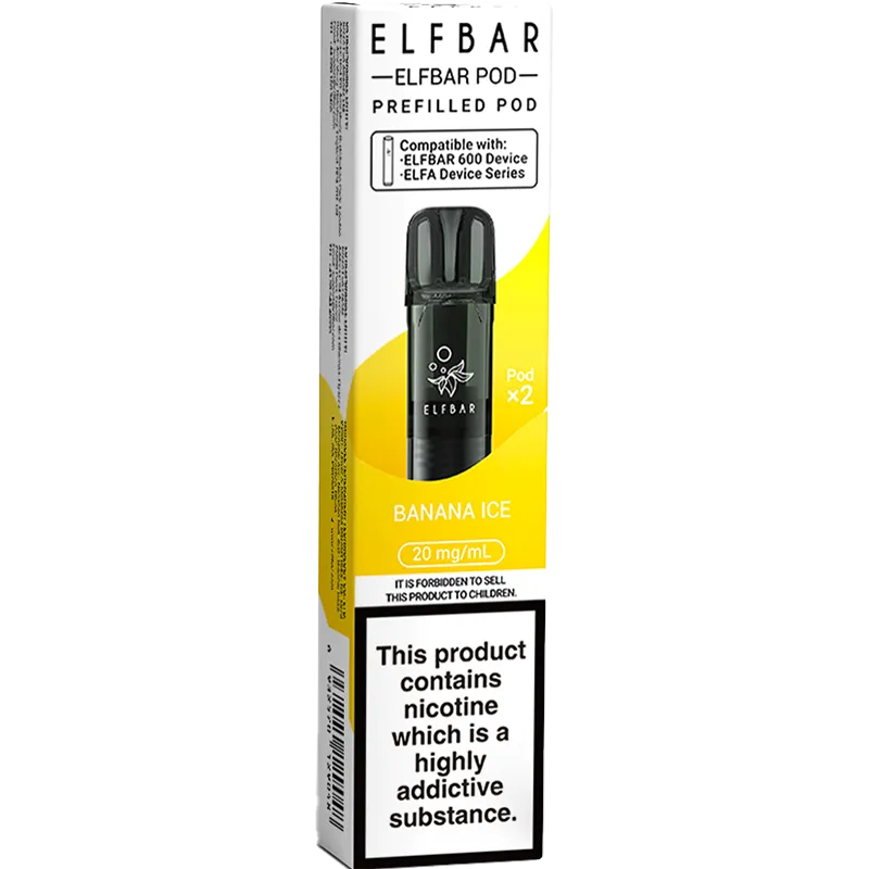 Banana Ice Elf Bar 600 Pods 2 Pack