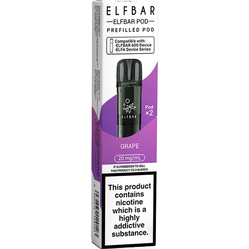 Grape Elf Bar 600 Pods 2 Pack