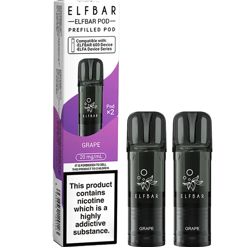 Grape Elf Bar 600 Pods 2 Pack