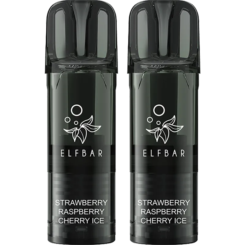 Strawberry Raspberry Cherry Ice Elf Bar 600 Pods 2 Pack