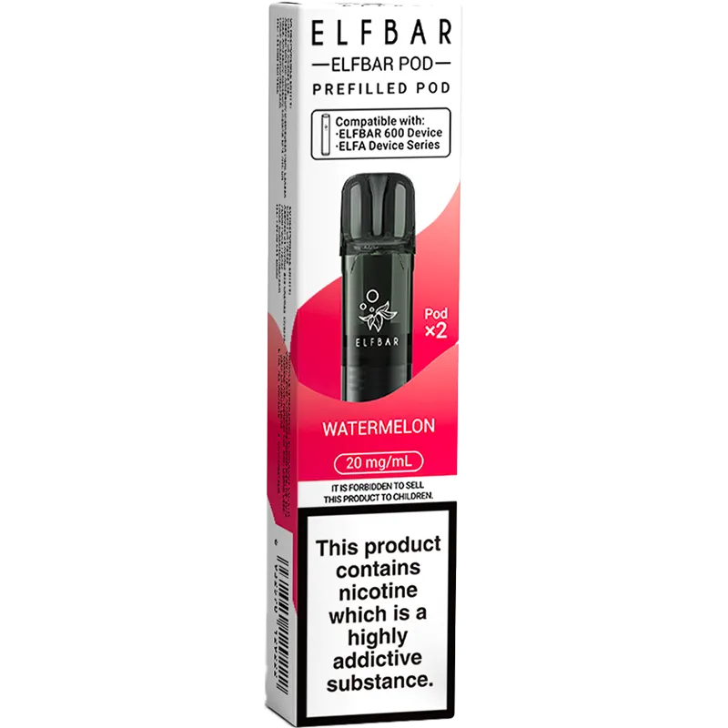 Watermelon Elf Bar 600 Pods 2 Pack