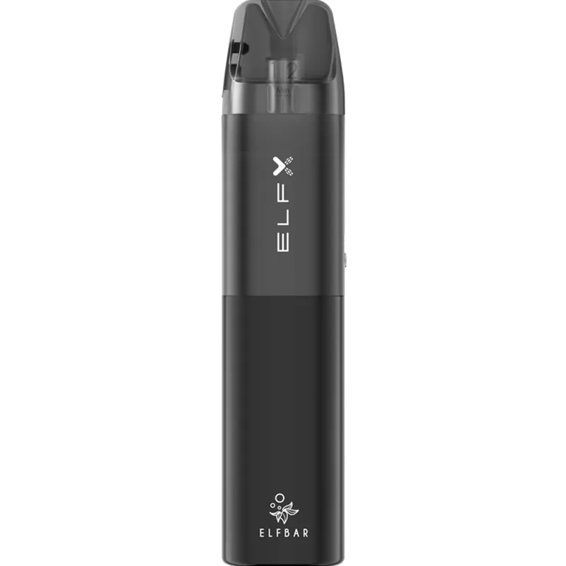 Elf Bar ELFX black pod kit.