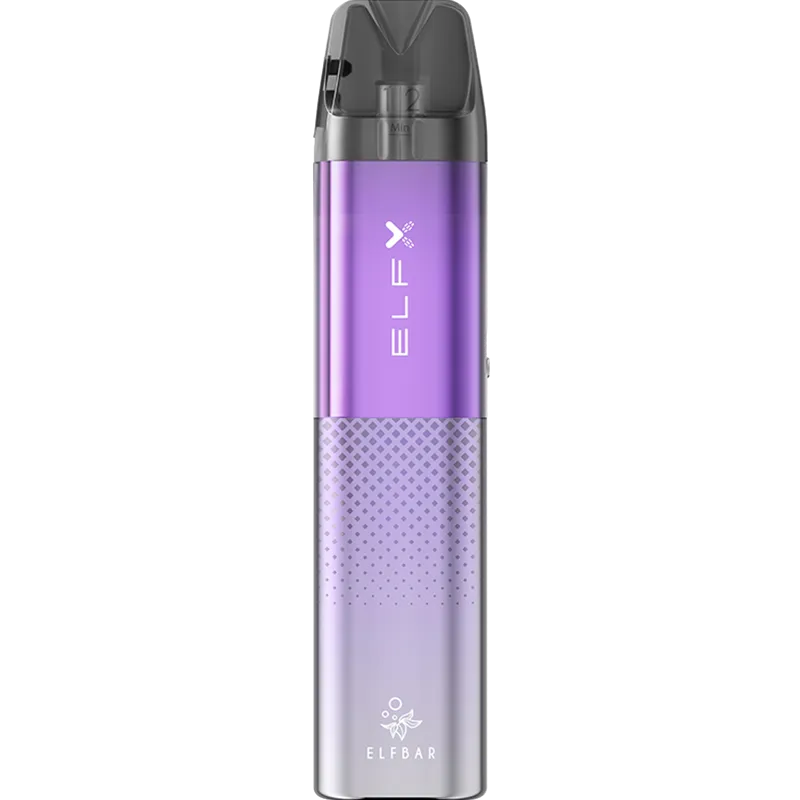 Elf Bar ELFX purple pod kit.