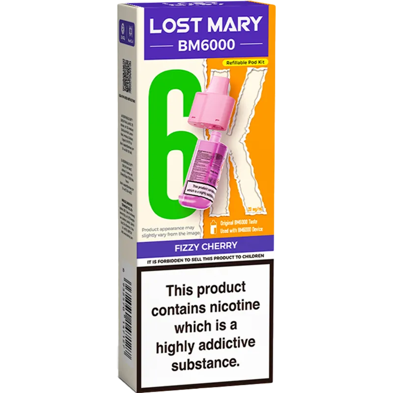 Fizzy Cherry Lost Mary BM6000 Pod & Refill 12ml