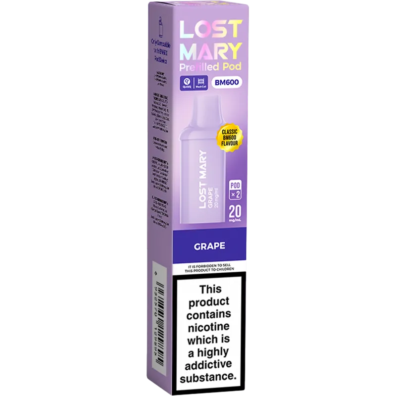Grape Lost Mary BM600 Pods 2 Pack