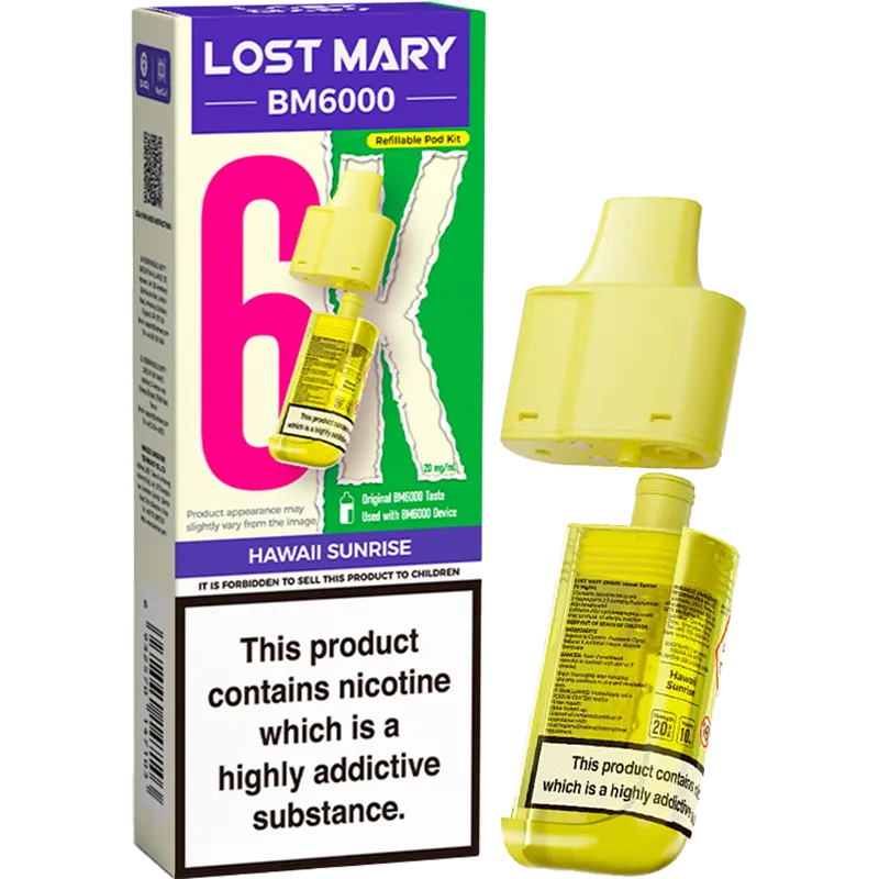 Hawaii Sunrise Lost Mary BM6000 Pod & Refill 12ml