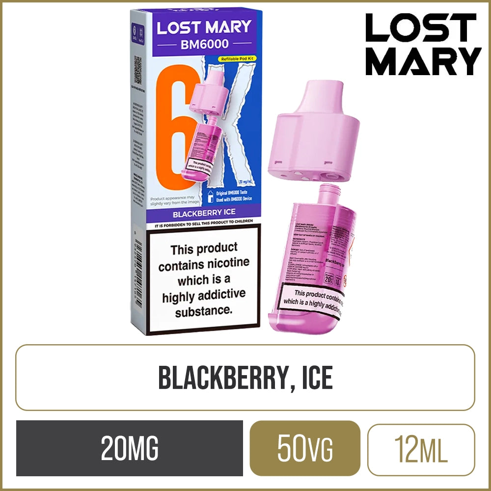 Blackberry Ice Lost Mary BM6000 Pod & Refill 12ml