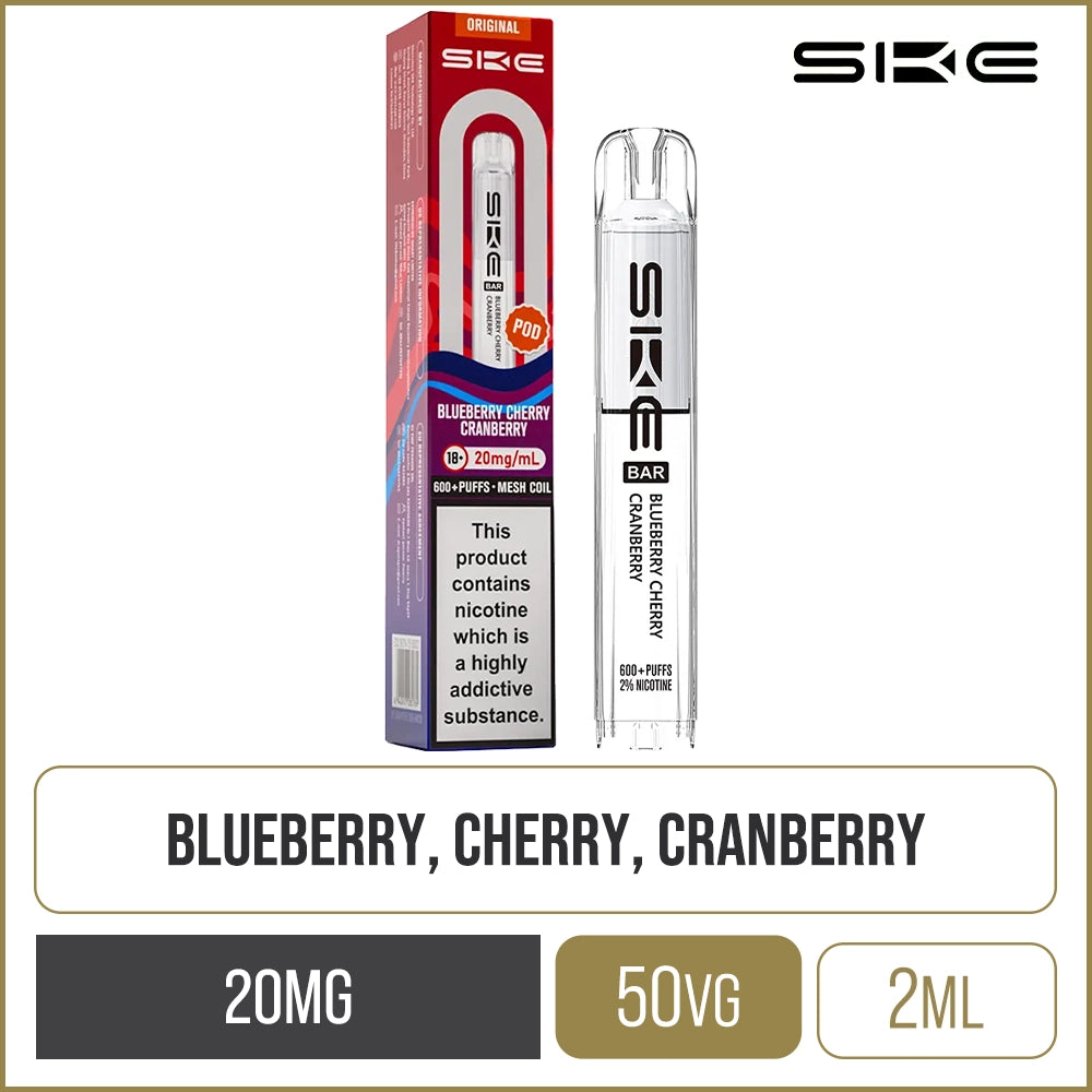 Blueberry Cherry Cranberry SKE Crystal Bar Pod 2ml