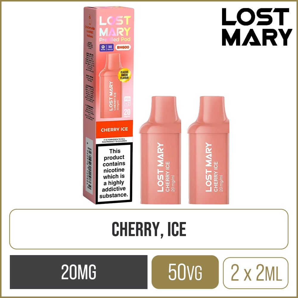 Cherry Ice Lost Mary BM600 Pods 2 Pack