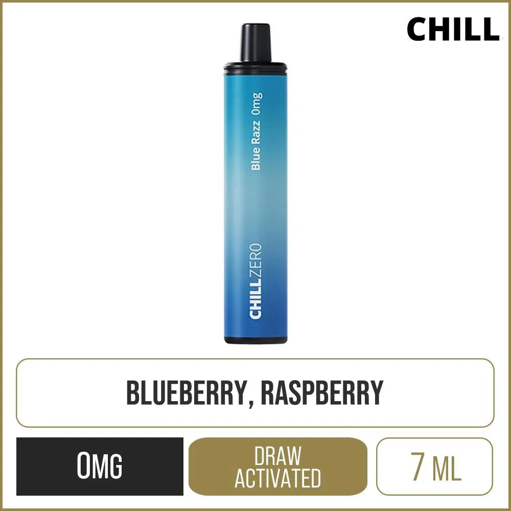 Chill Zero 3000 Blue Razz Rechargeable Disposable Vape 7ml