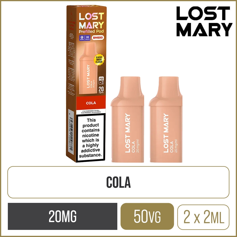Cola Lost Mary BM600 Pods 2 Pack