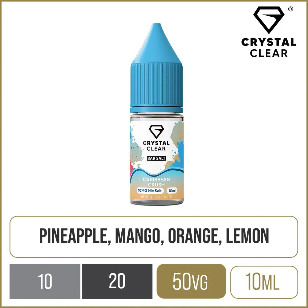Crystal Clear Bar Salt Caribbean Crush E-Liquid 10ml