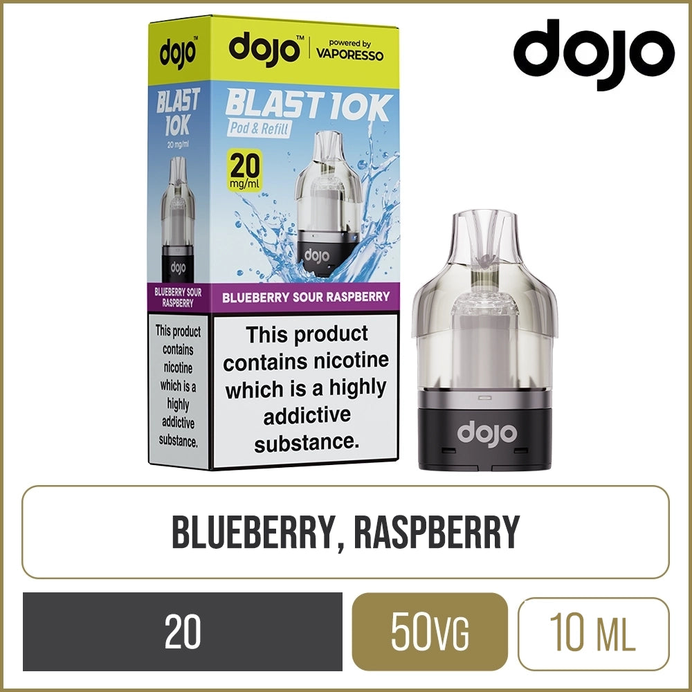 Blueberry Sour Raspberry DOJO Blast 10K Pod & Refill 10ml