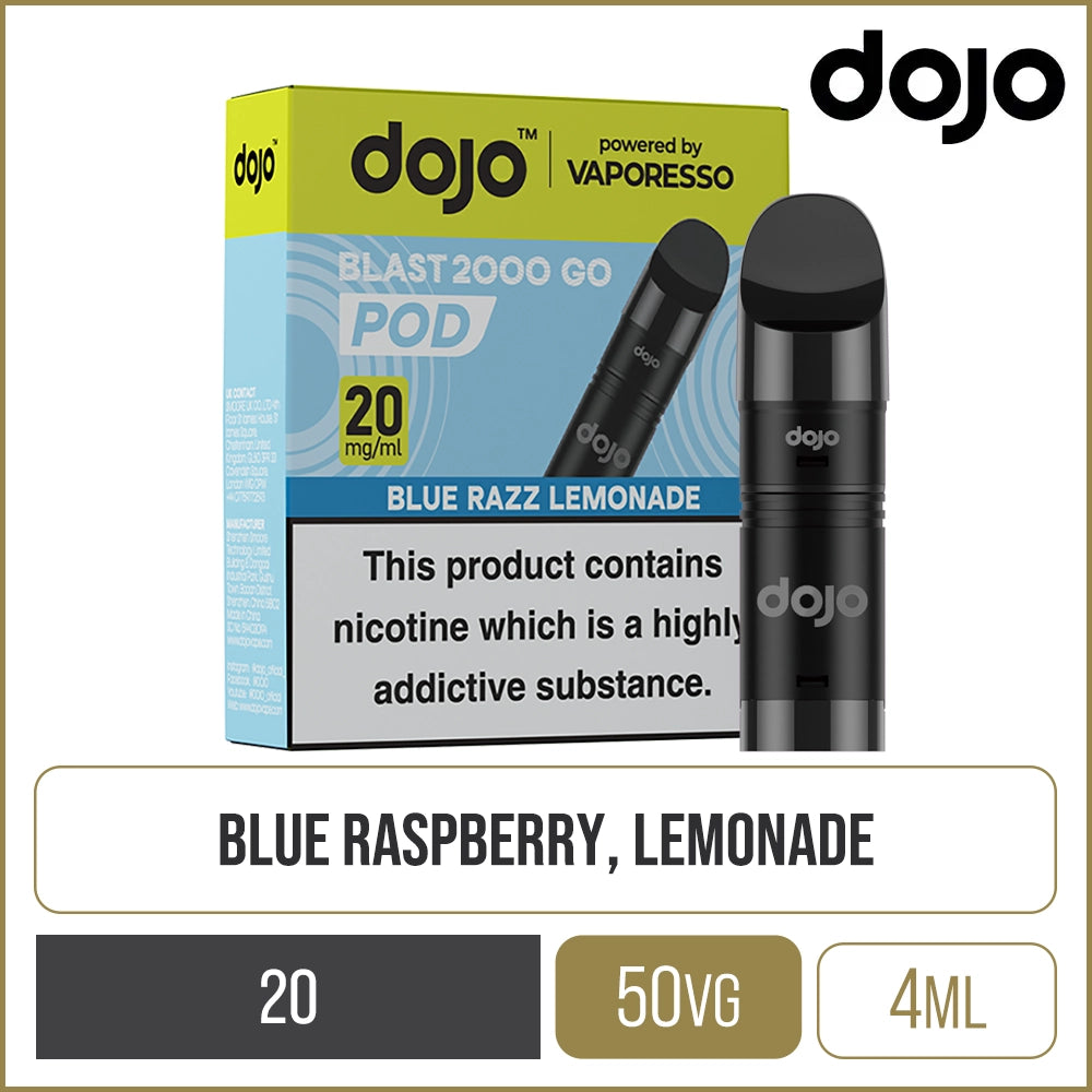 Blue Razz Lemonade DOJO Blast 2000 Go Pods 4ml