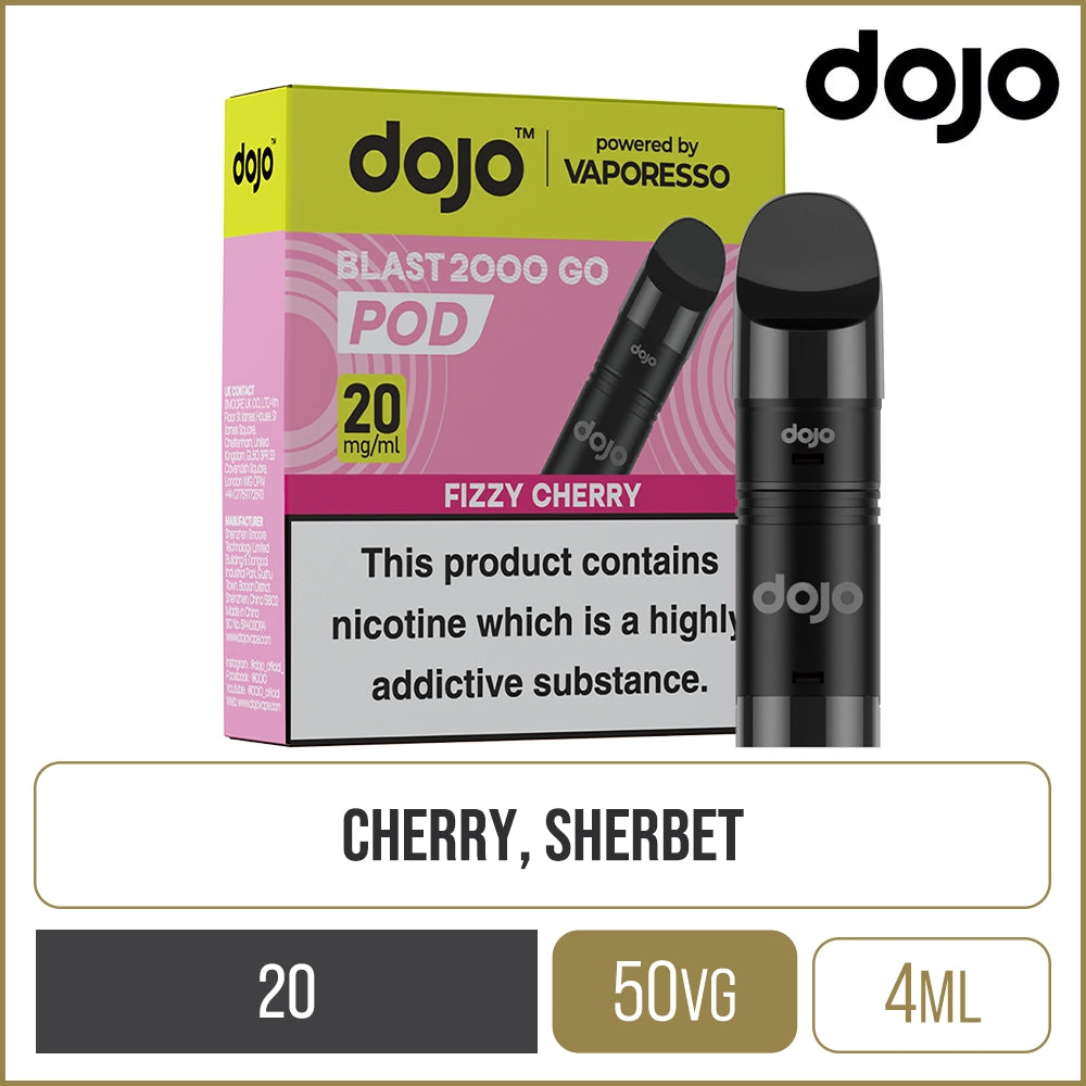 Fizzy Cherry DOJO Blast 2000 Go Pods 4ml