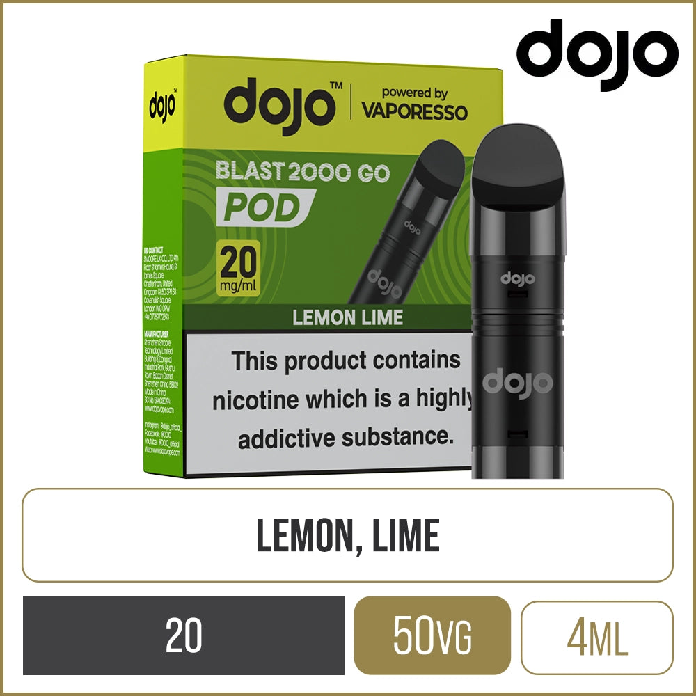 Lemon Lime DOJO Blast 2000 Go Pods 4ml