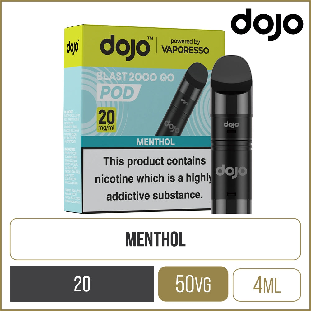 Menthol DOJO Blast 2000 Go Pods 4ml