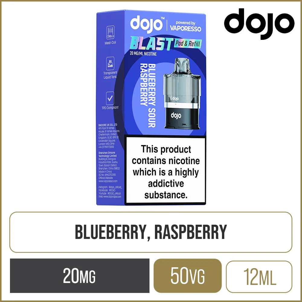 Blueberry Sour Raspberry DOJO Blast 6000 Pod & Refill