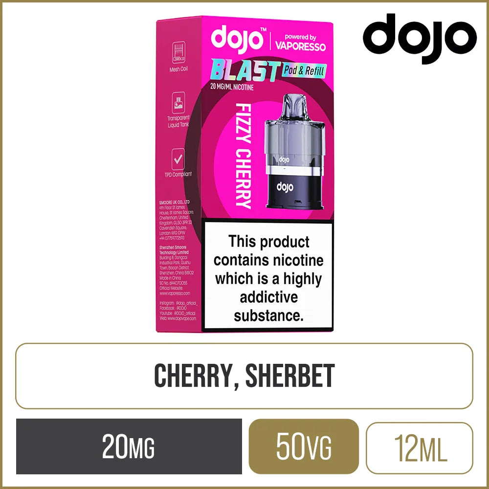 Fizzy Cherry DOJO Blast 6000 Pod & Refill