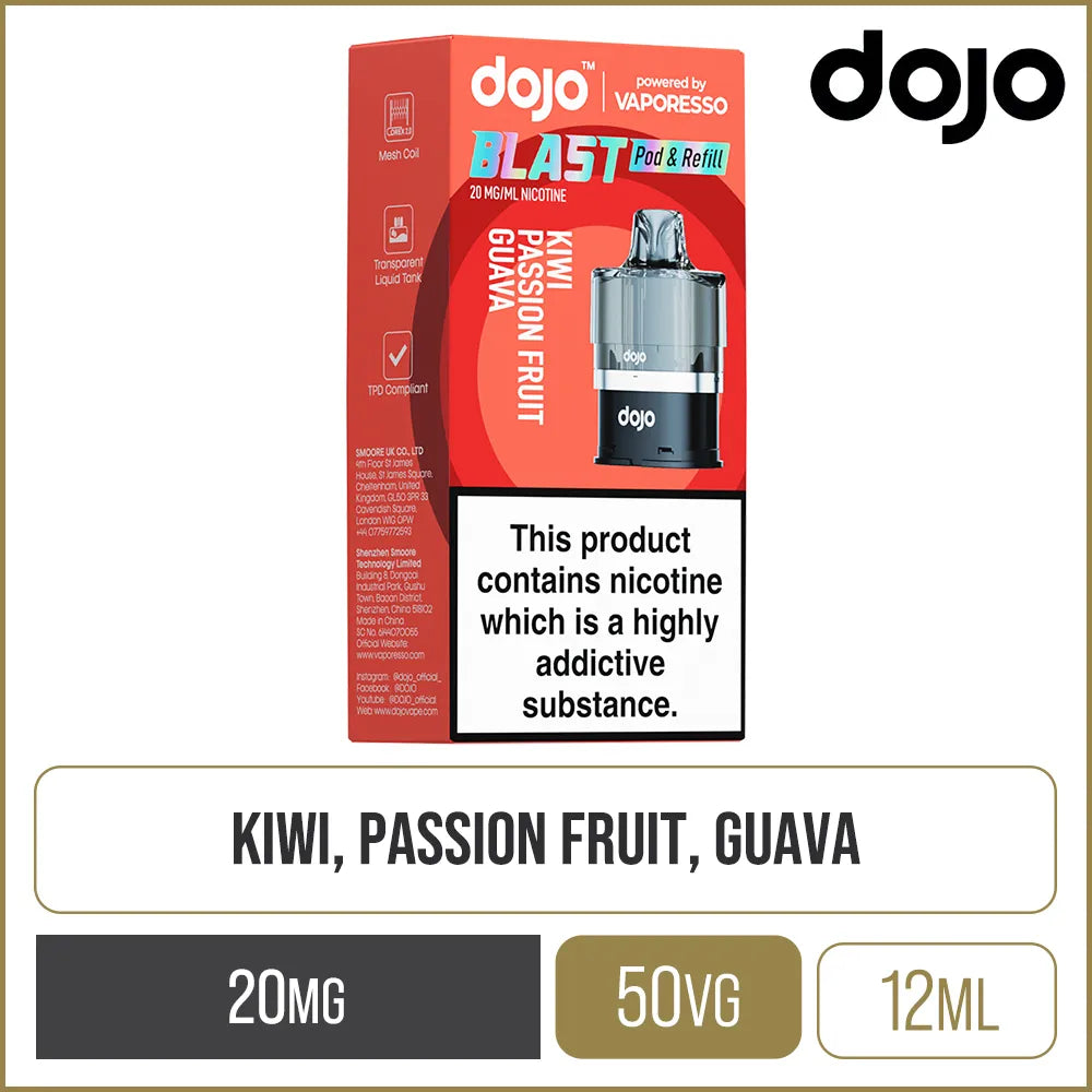 Kiwi Passion Fruit Guava DOJO Blast 6000 Pod & Refill