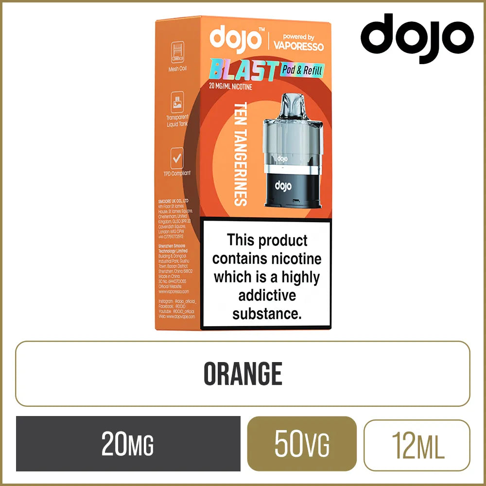 Ten Tangerines DOJO Blast 6000 Pod & Refill