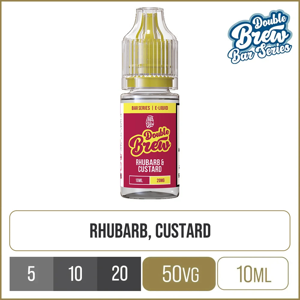 Double Brew Bar Series Rhubarb Custard E-Liquid 10ml