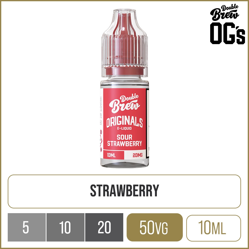 Double Brew Originals Sour Strawberry E-Liquid 10ml