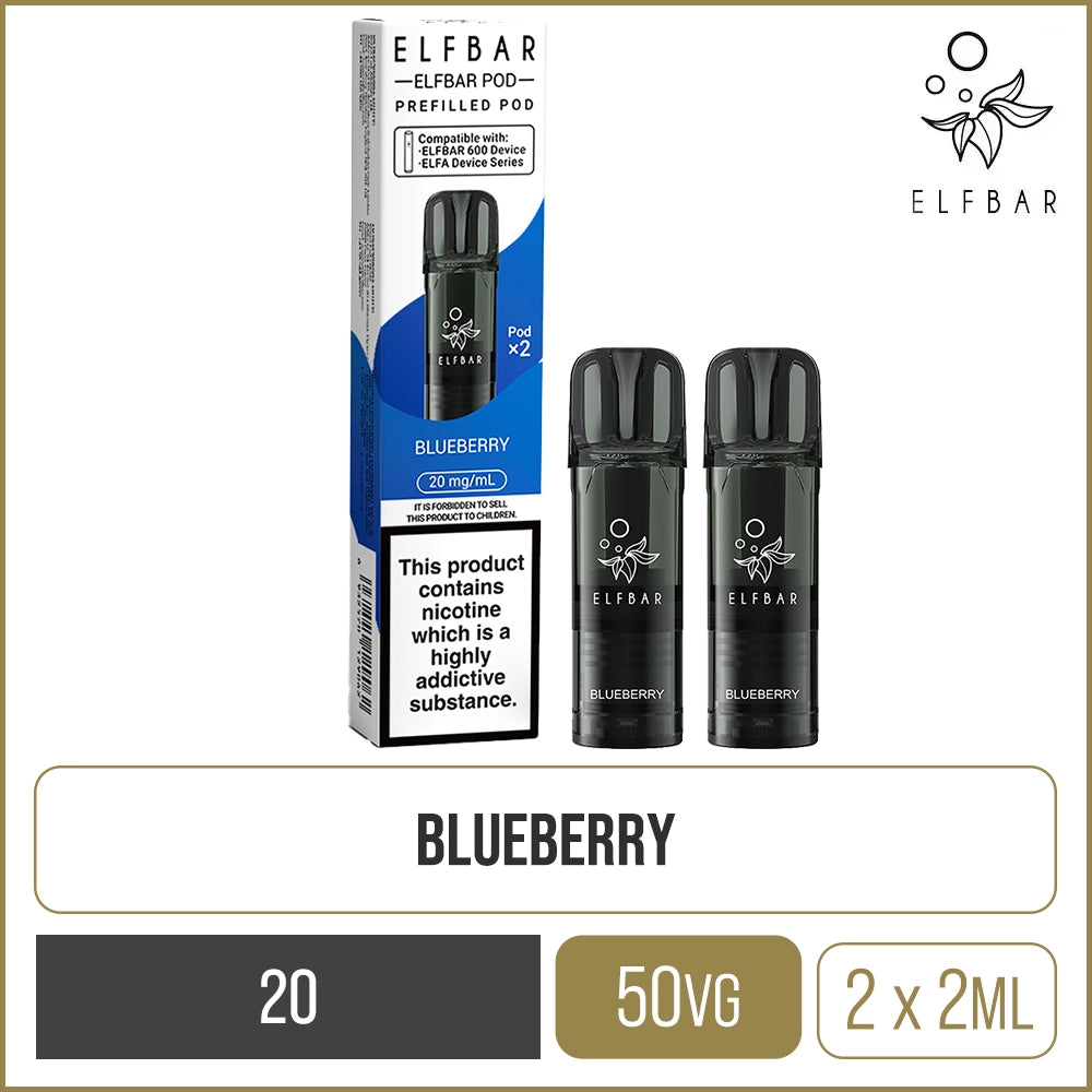 Blueberry Elf Bar 600 Pods 2 Pack