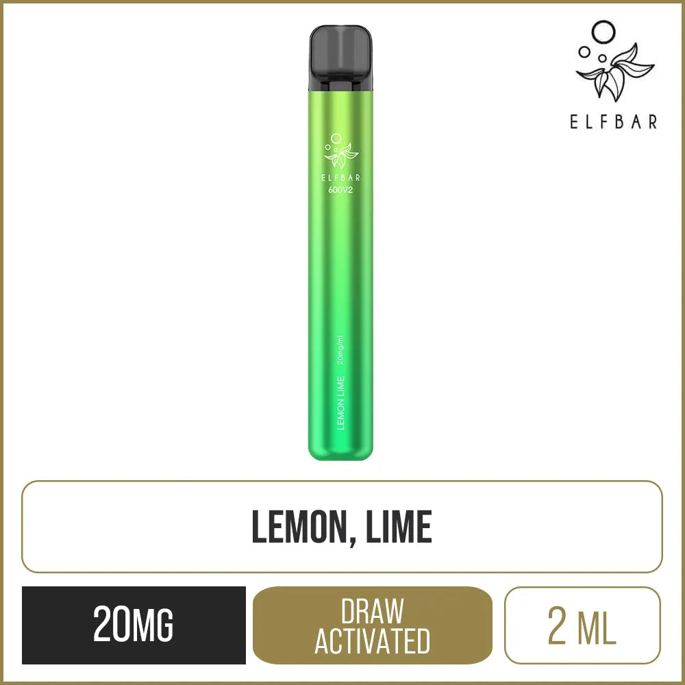 Elf Bar 600V2 Lemon Lime Disposable Vape