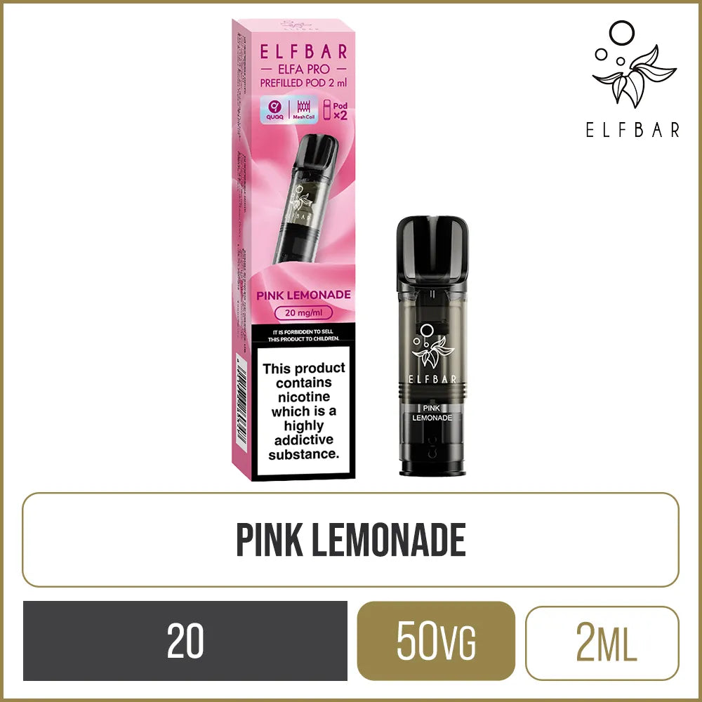 Buy Elf Bar ELFA PRO Pink Lemonade Pods 3 For £15