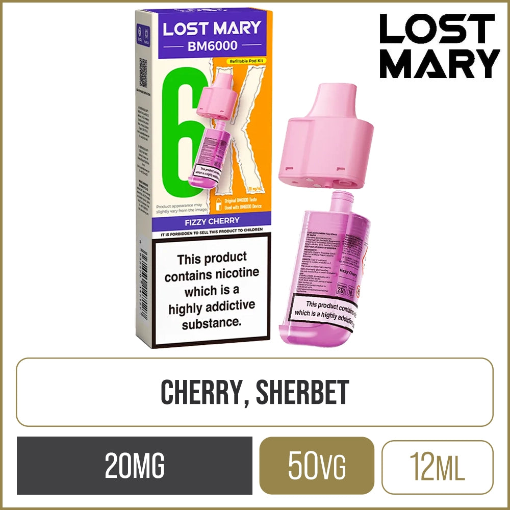 Fizzy Cherry Lost Mary BM6000 Pod & Refill 12ml