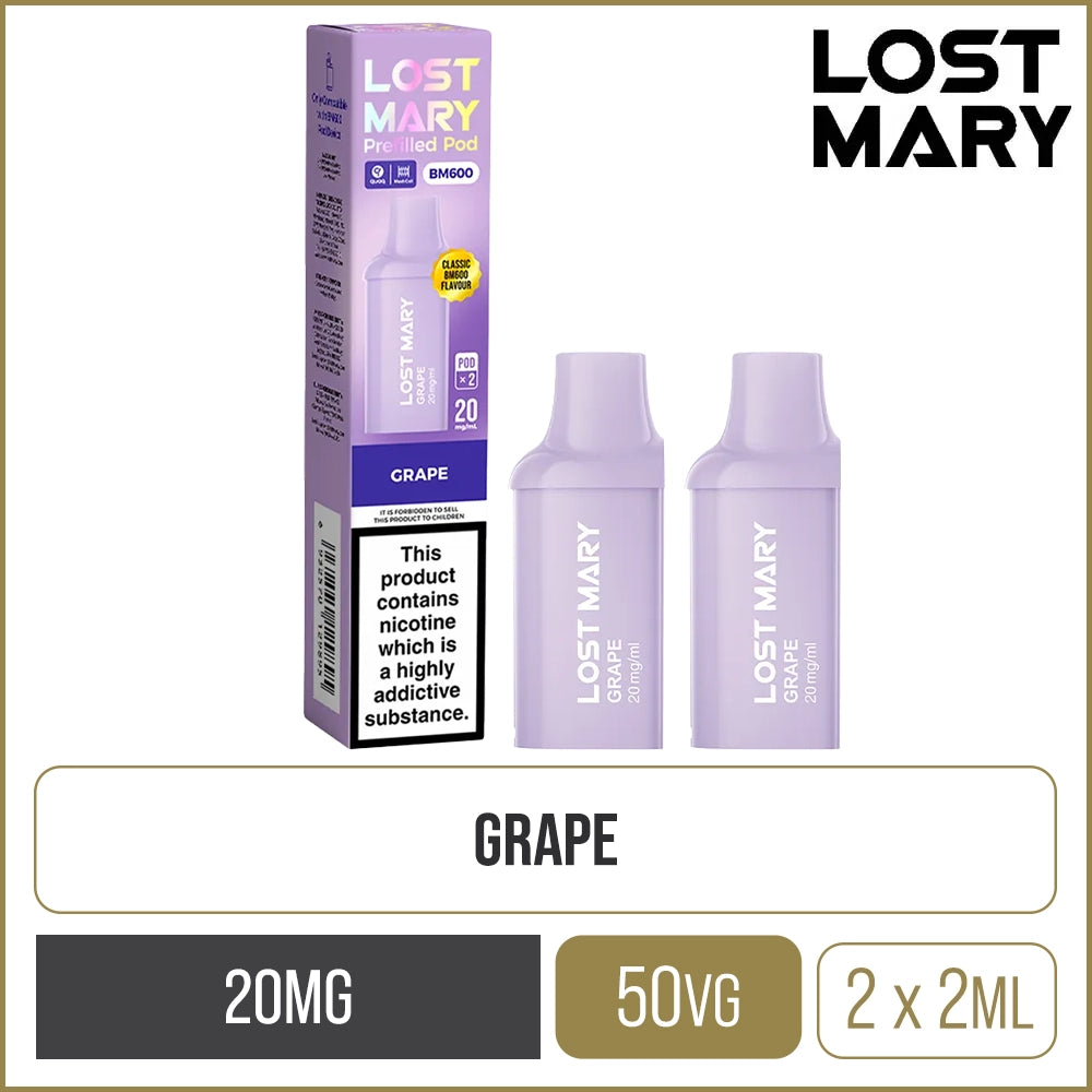 Grape Lost Mary BM600 Pods 2 Pack