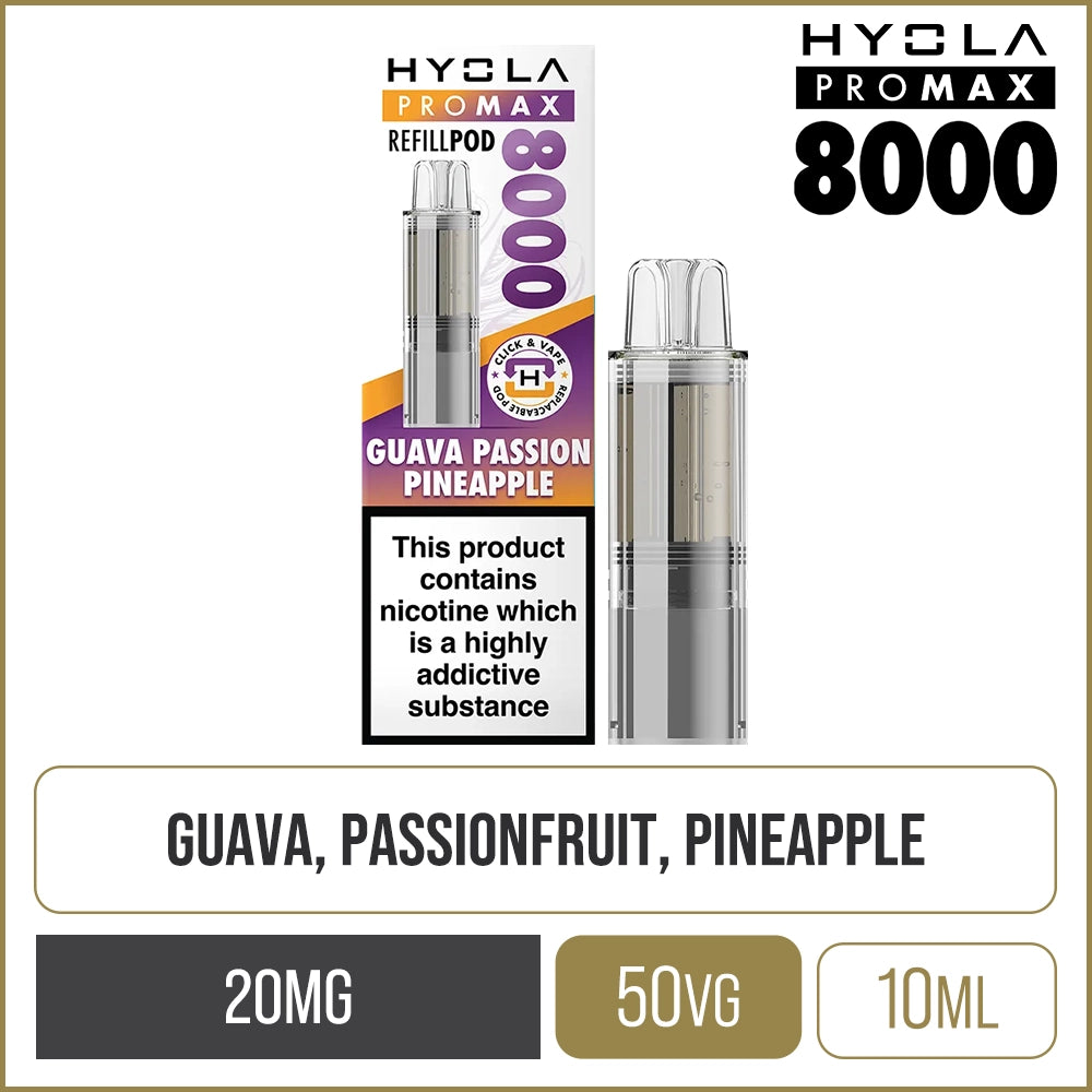 Guava Passion Pineapple Hyola Pro Max 8000 Pod & Refill 10ml